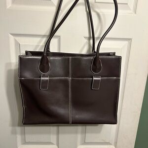 Dark Brown Wilson’s Leather Tote Purse- used (see photos)